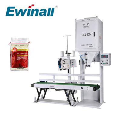 Empaquetadora fácil del arroz del uso 25kg 50kg DCS-50E1 Ewinall