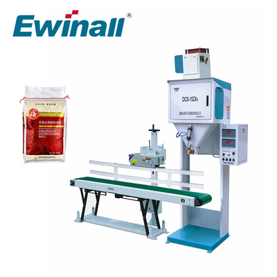 Pequeña máquina de ensacar del embalaje del arroz de Ewinall DCS-15ZA1 para Bean Sugar granular 1kg 3kg 4kg 15kg