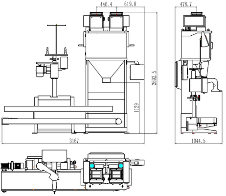 Empaquetadora automática manual del arroz DCS-50FB3+ Ewinall