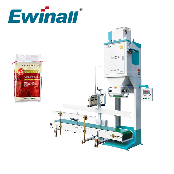 Empaquetadora automática del arroz de DCS-100FA1 Ewinall 100Kg grande