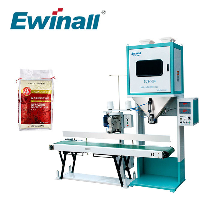 Tiempo largo DCS-50B1 Ewinall 5-25kg del buen uso de la empaquetadora del grano del molino de arroz
